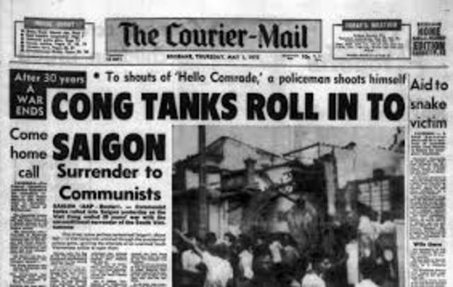 North Vietnam enter Saigon