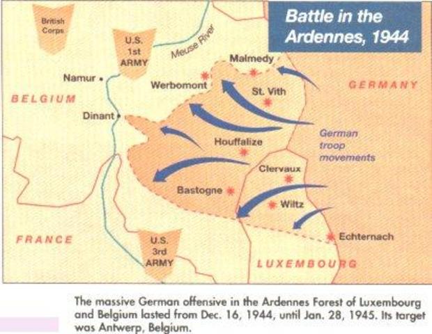 Germany defeated at Battle of the Bulge