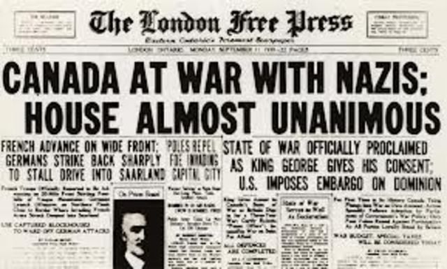 Canada declares war