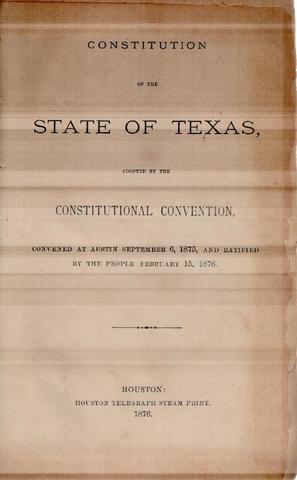 Constitution of 1876 is adapted