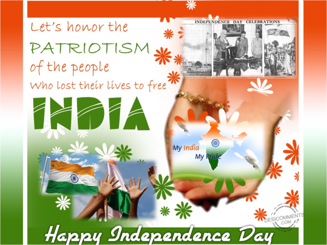 Celebrating India Independance and Freedom from Britain!!