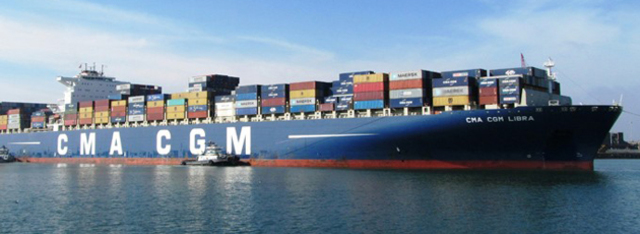 Trans-Pacific cargo ship is a lot.