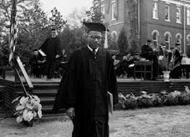 James Meredith first black student to enroll at University of MIssippi