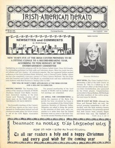 New Year's Eve at the Irish Center 1969