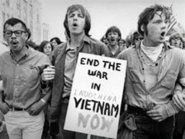 The Vietnam war protests in the Uited States