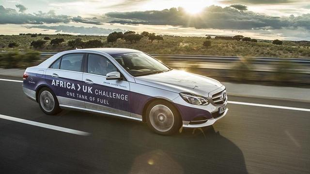Mercedes diesel hybrid travels from Africa to the UK on the tank