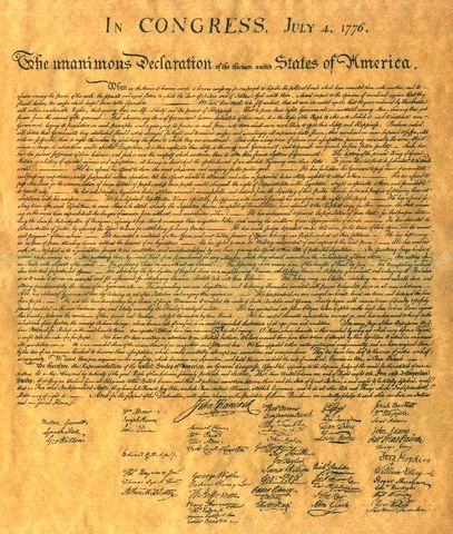 The Declaration of Independence was issued
