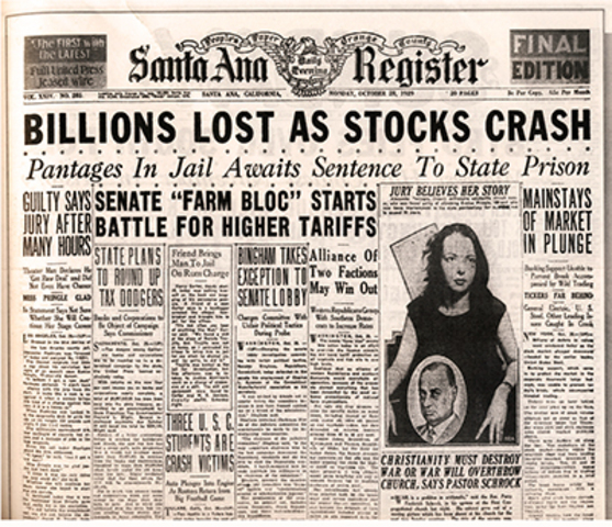 The Great Wall Street Crash of 1929