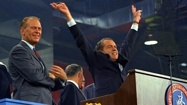 Nixon vows to cut wasteful government spending in his nomination acceptance speech