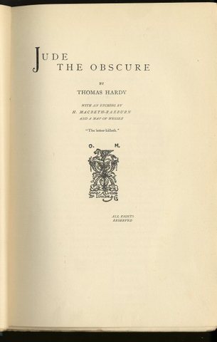 Jude the Obscure, Thomas Hardy