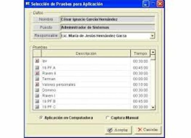 computadoras para el test