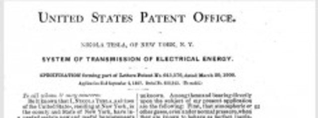 Tesla Archivos Primer Certamen de Patentes Radio