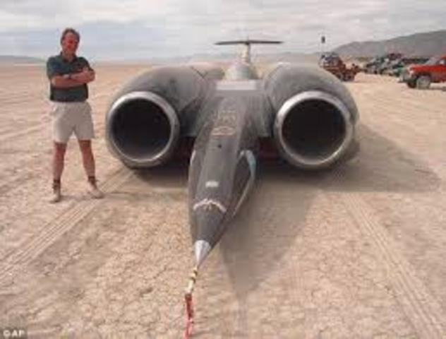 The ThrustSSC Beats the world Land speed record
