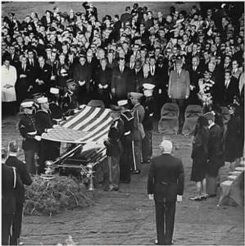 U.S. President Kennedy is buried at Arlington National Cemetery