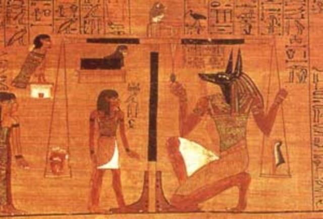 Los egipcios usan plomadas