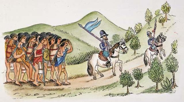 Hernan Cortes conquers the Aztecs