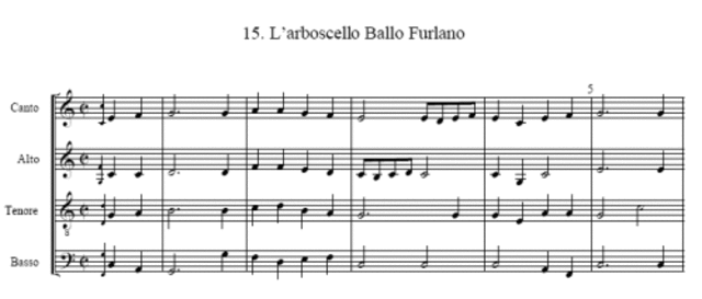 L'arboscello, Ballo furlano