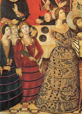 Spanish Verdugada (Hoop Skirt)  (Painted depiction by Pedro Garcia Benabarre)