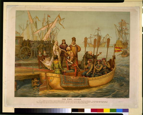 Columbus Lands in The Bahamas