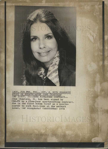 First female sports broadcaster