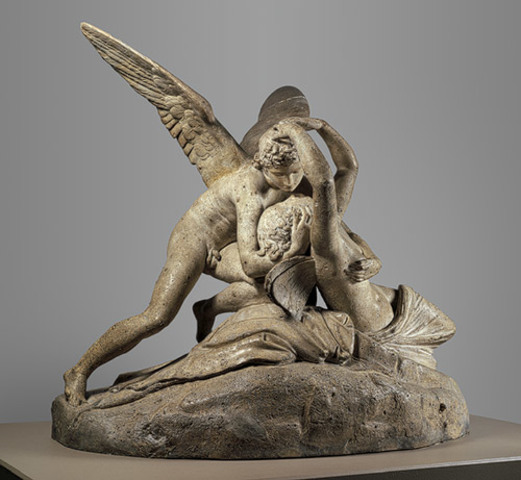 Plaster model for Cupid and Psyche