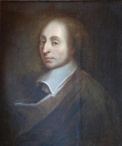 Blaise Pascal construyó una máquina mecánica, llamada Pascalina.