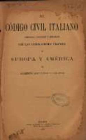 Derecho Comercial: Código Civil italiano