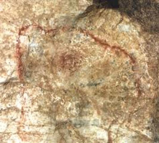 Mamut con una mancha en la zona del corazón - Cueva El Pindal - España