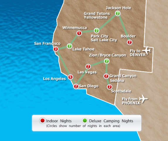 Travelled across the westcoast