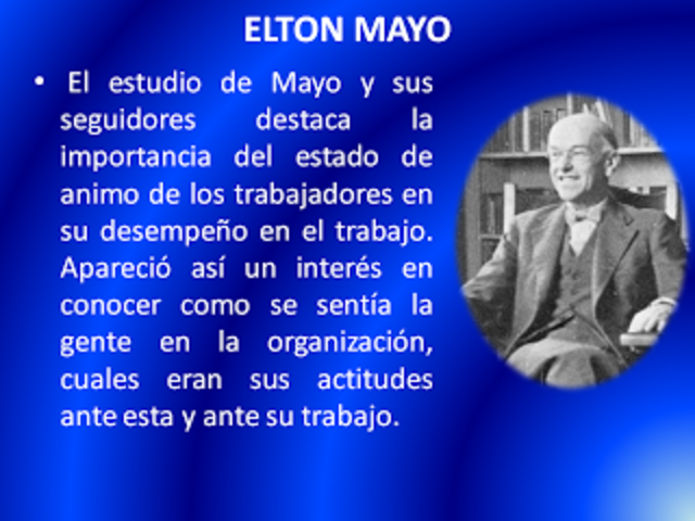 Escuela Humanista de Elton Mayo.