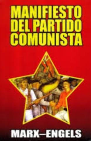 Publicación del manifiesto de partido comunista