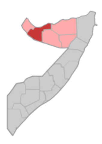 Somaliland i nordvest erklærede sig for selvstændig