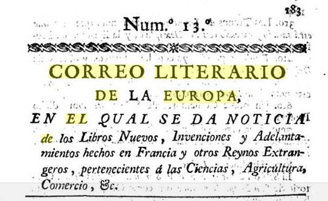 El correo literario de Europa