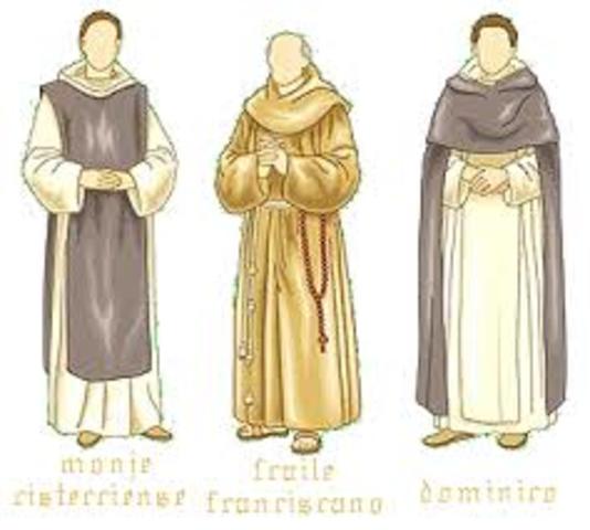 Inicio de las Ordenes Franciscanas y Dominicas