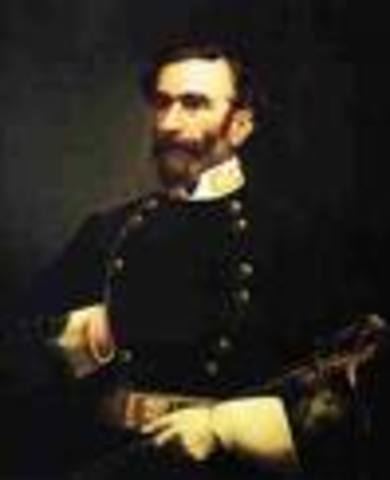 U.S. Army Officer and General Braxton Bragg died in Galveston, Texas