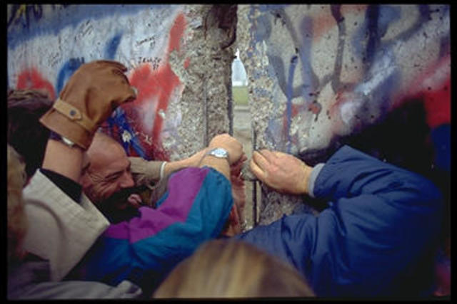 Berlin Wall, the bringing down of
