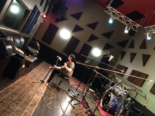 Into the studio to record our first single