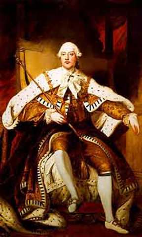 King George III comes to the throne in England