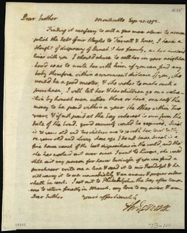 Thomas Jefferson writes a letter about the slaves playing the Banjar (Banjo)