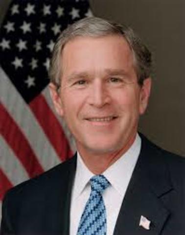 George W. Bush is inaugurated as the 43rd president