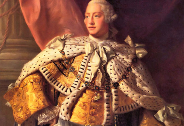 King George comes to the throne in England