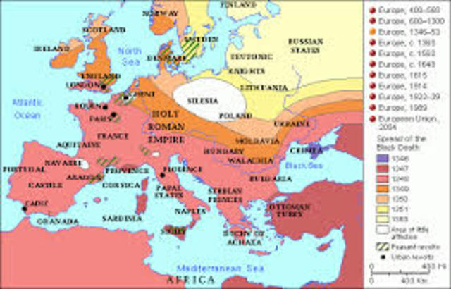 Black death Begins in Europe