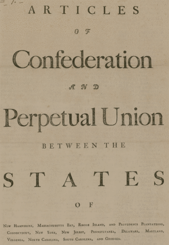 Articles of Confederation go into effect