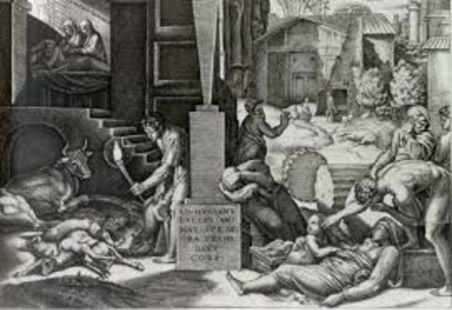 Black Death begins in Europe