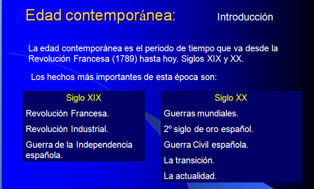 4° ETAPA EDAD CONTEMPORANEA