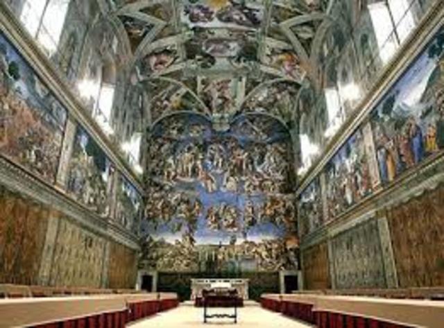 Michelangelo begins painting Sistine Chapel