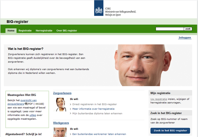 Eerste aanpassingen door het register