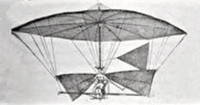 Louis Charles Letur builds a parachute glider