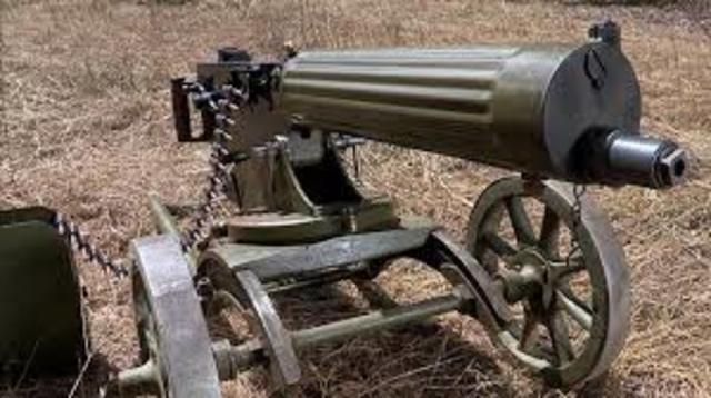 Sir Hiram Stevens Maxim creates maxim gun