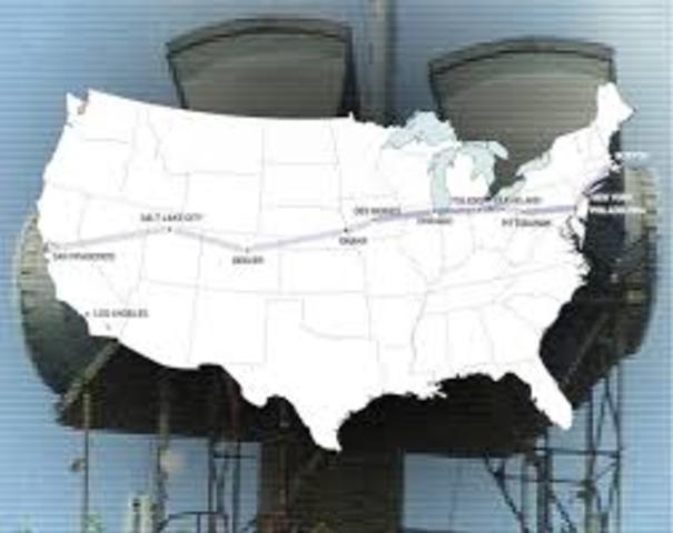 Coast-to-coast network TV is a reality via telephone company coaxial cables.